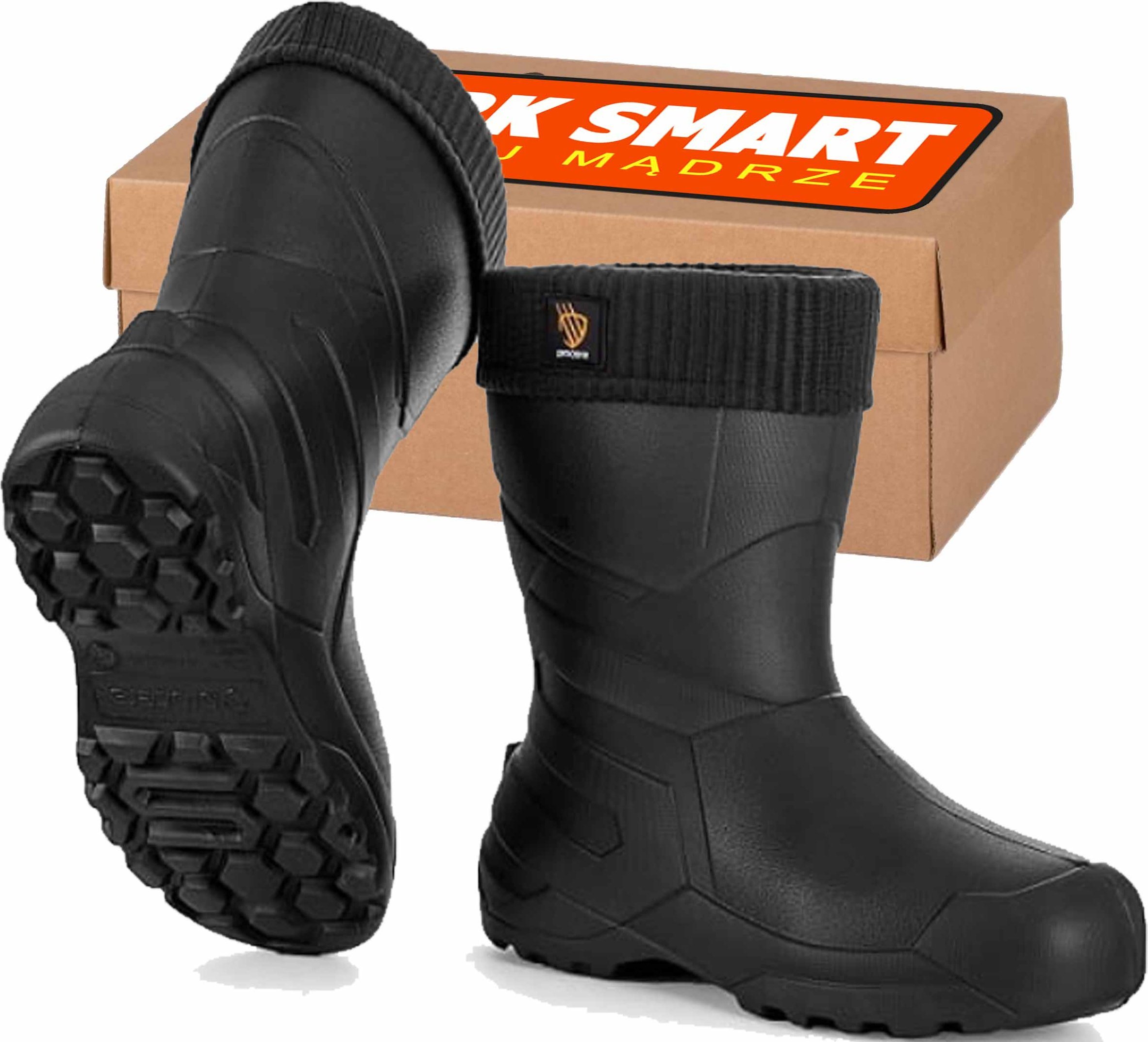 PROCERA Kalossze Lekkie Piankowe Z Wyjmowanym Wkładem Wodoszczelne Męskie Eva 45 Procera Falcon Black 45 5908274517789