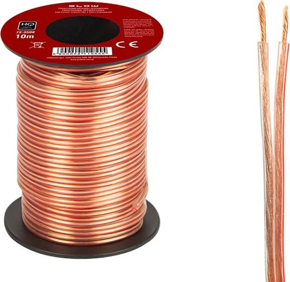 Kabel Blow 73-350# Przew.głośn.2x0,22mm przezroczysty 10m