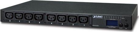 Zasilacz serwerowy Planet PLANET IPM-8220 rozdzielacz zasilania PDU 8 x gniazdo sieciowe 1U Czarny