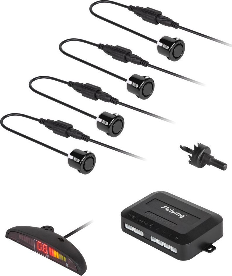 PeiYing Samochodowe czujniki parkowania z wyświetlaczem (tył) Peiying - czarne