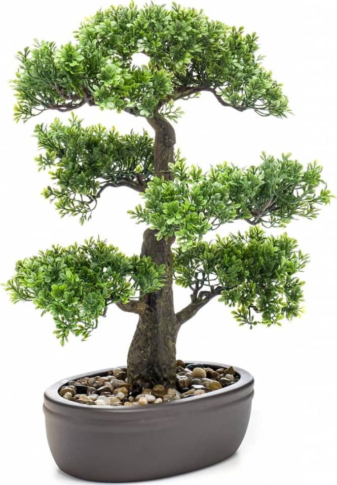 Emerald Emerald Sztuczny fikus bonsai w brązowej donicy, 43 cm