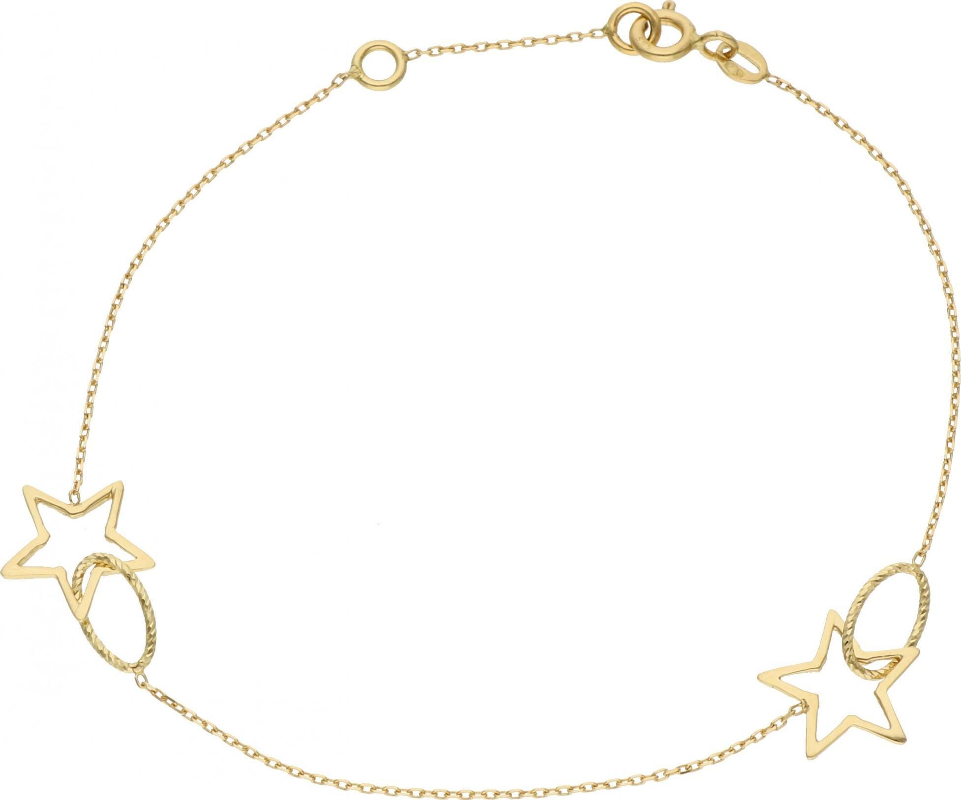 Rosanto Złota bransoleta z gwiazdami 20 cm 585 14k