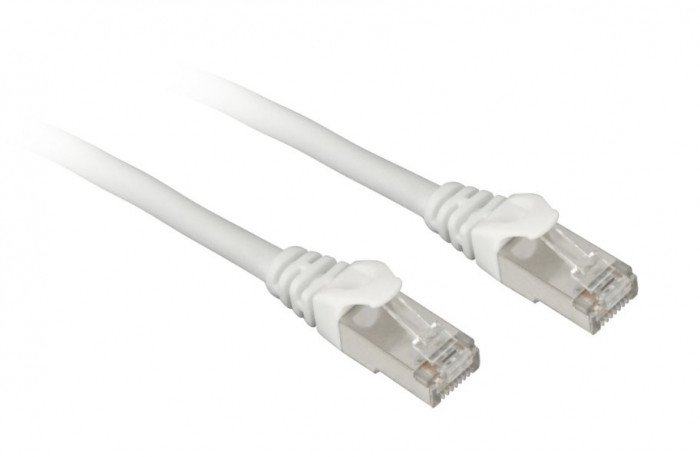 Sharkoon patch network cable SFTP, RJ-45, with Cat.7a raw cable(white, 7.5 meters)