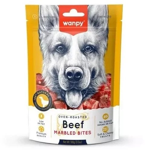 WANPY PIES 100g BEEF BITES MARBLED kąski 100%wołowiny