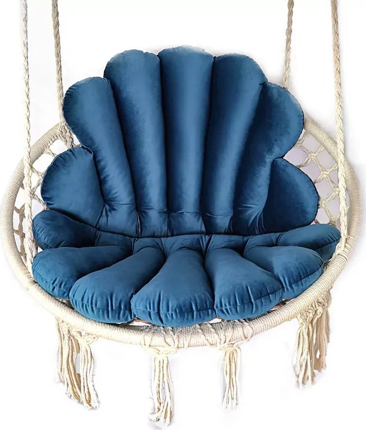 Elior Granatowe bocianie gniazdo z miękkim oparciem - Karlos