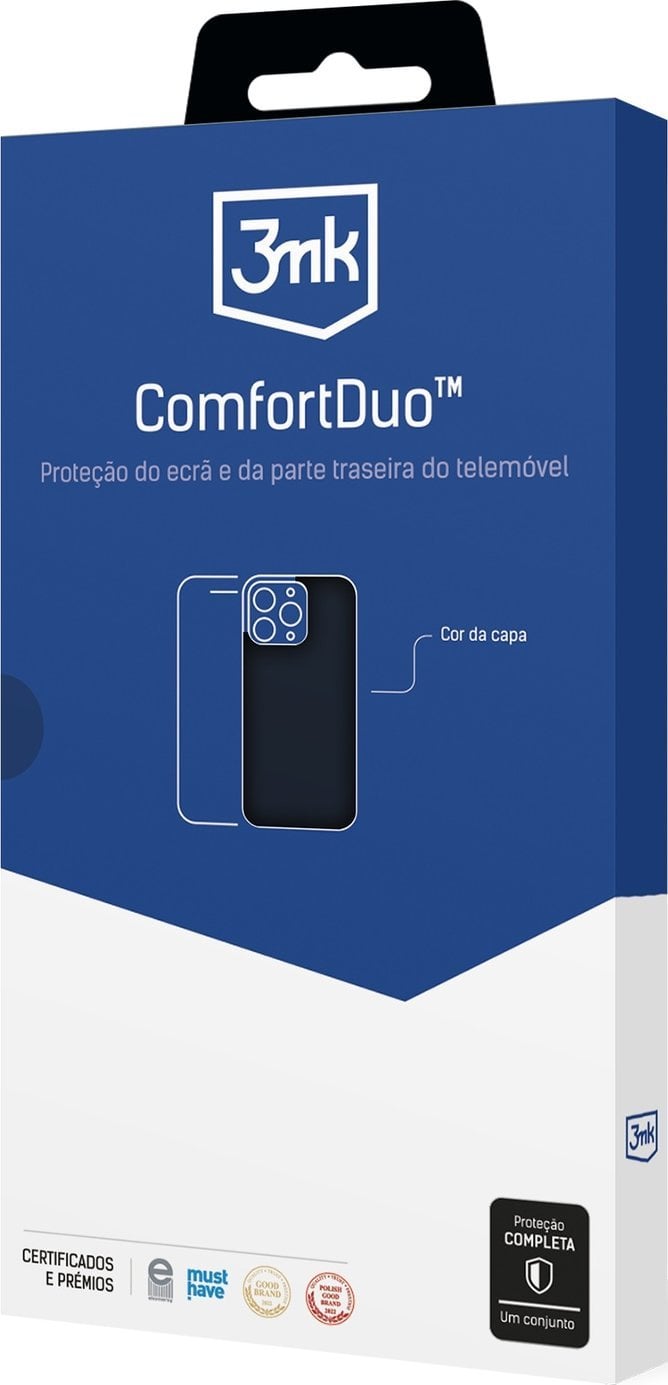 3MK ComfortDuo Matt Sam A16 szkło hartowane + etui czarny/black, zestaw 2w1