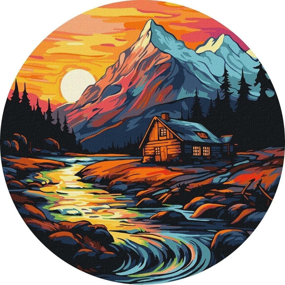 Malowanie po numerach - Dom nad strumykiem 33cm