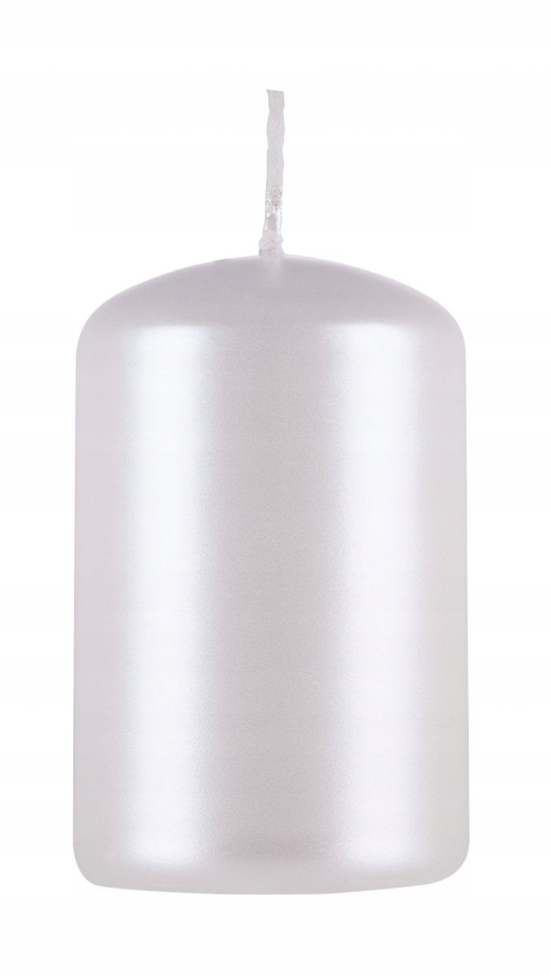 Donau Home Świeca słupek Adwent lakierowany, 50x80mm, 4 szt., biały perłowy
