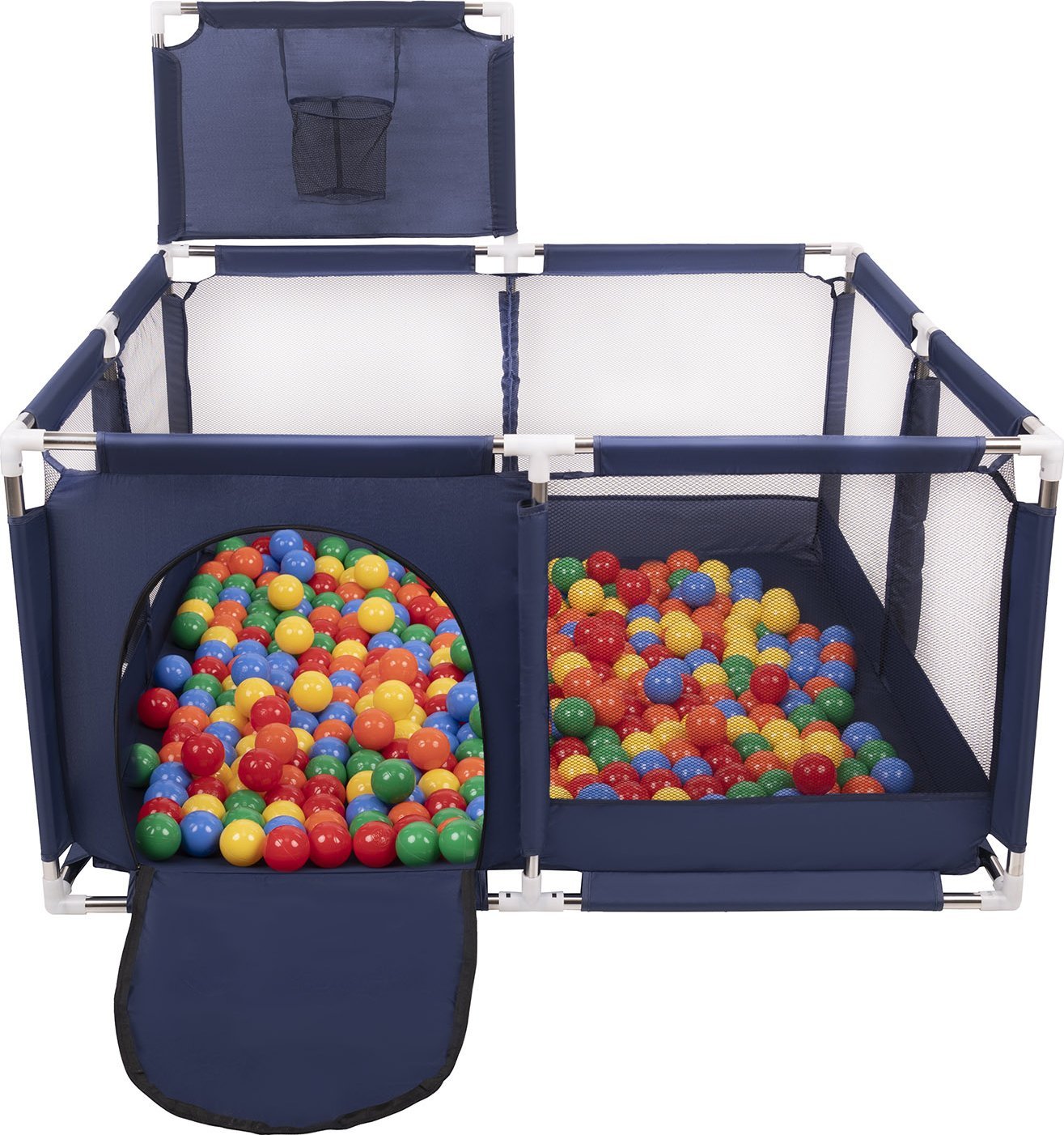 Selonis Boisko KK-100X z piłeczkami 6cm niebieski: zielony-żółty-niebieski-czerwony-pomarańcz 125x125x105/900piłek Zabawka kojec