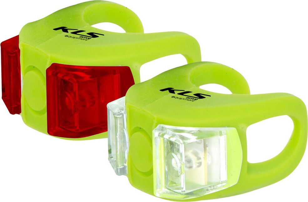 Kellys Zestaw silikonowych lamp rowerowych Twins Kellys Lime Green roz. uniw