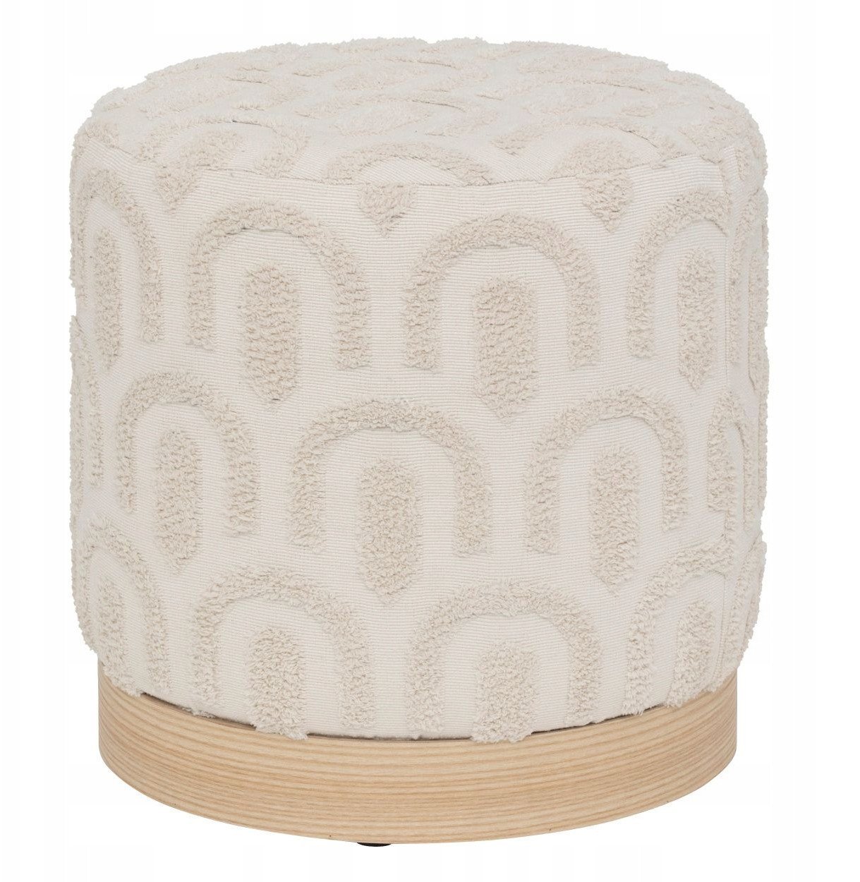 Pufa COPAS biała tuftowana, Ø 38 cm