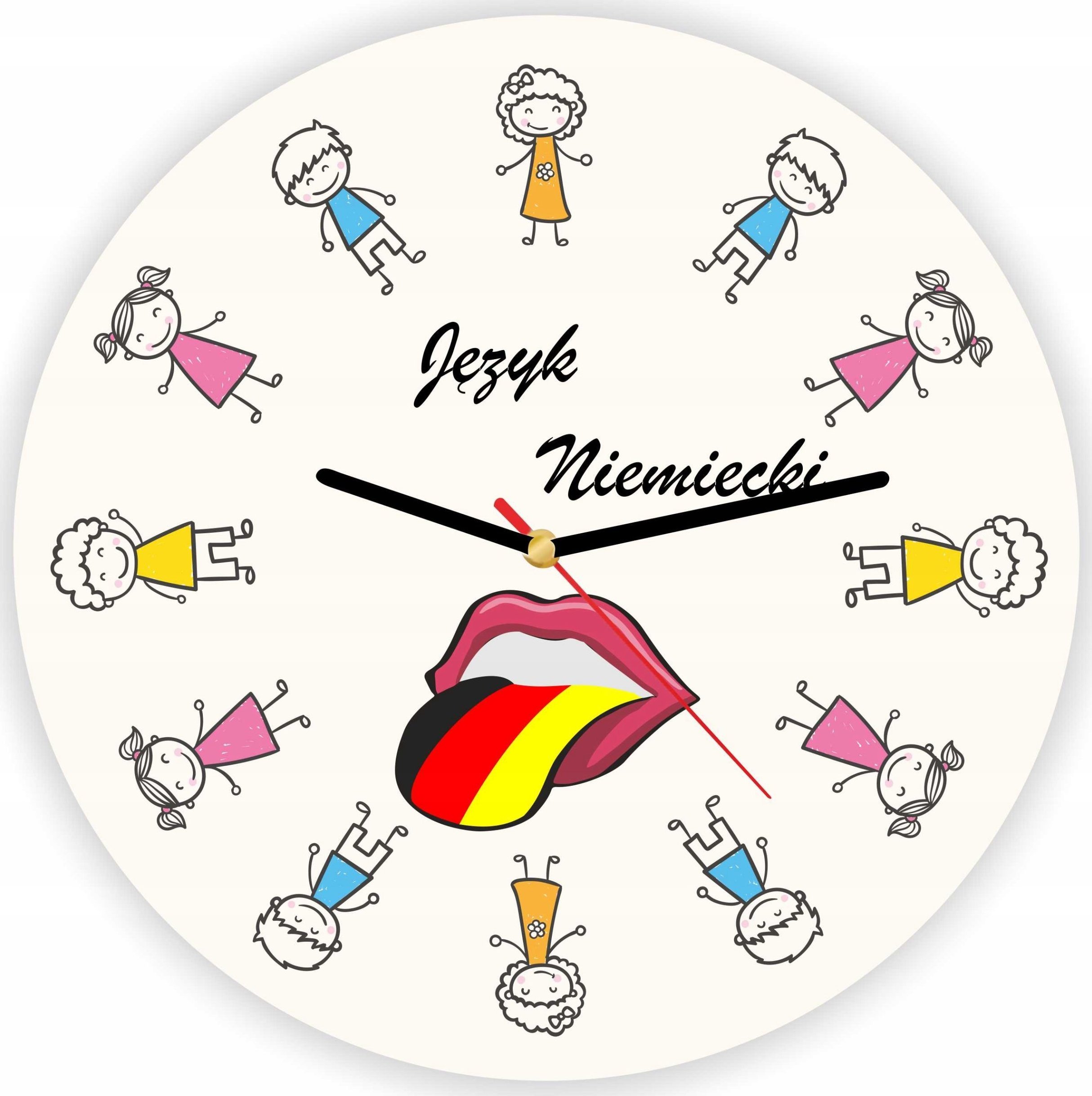 naSciane Zegar podziękowanie dla nauczyciela prezent język