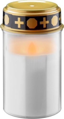 Dekoracja świąteczna Goobay Znicz nagrobny LED, biały