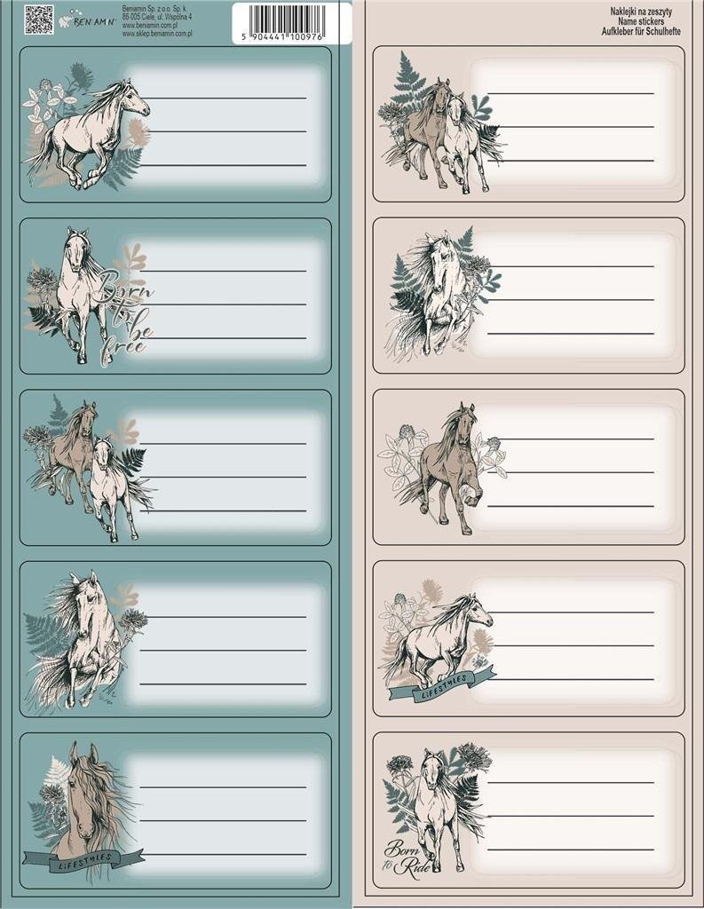 Beniamin Naklejki na zeszyty Nice&Pretty