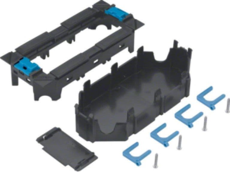 Hager tehalit.GB-EG Puszka montażowa 3-krotna 45x45mm PC-ABS czarny GTVR300