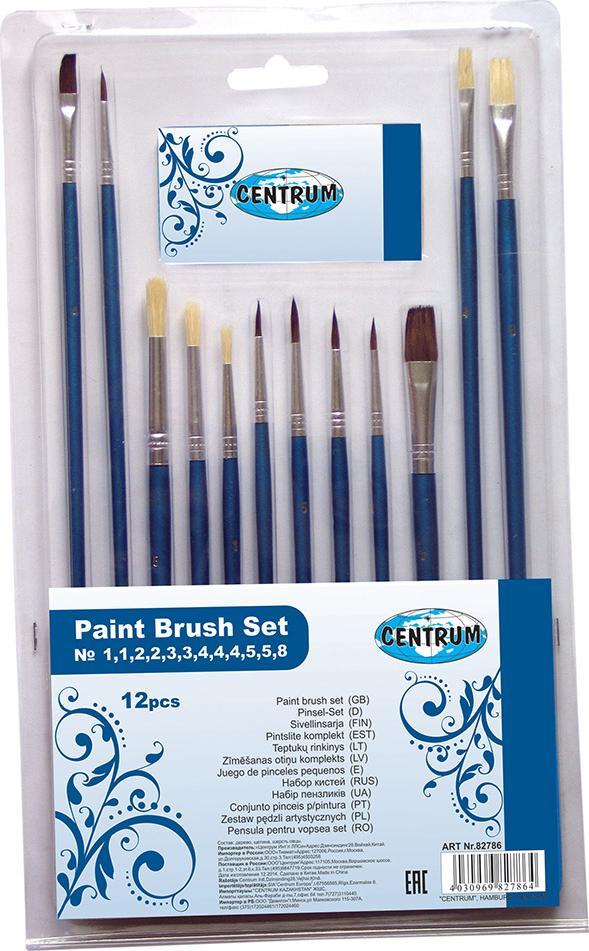 Panta Plast ZESTAW PĘDZLI DREWNIANYCH 12SZT BLISTER 82786