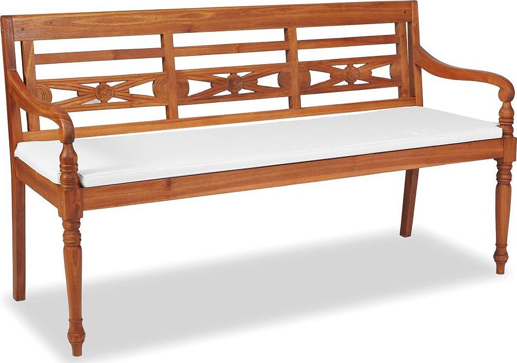 Elior Drewniana ławka ogrodowa Nimrod - brązowa