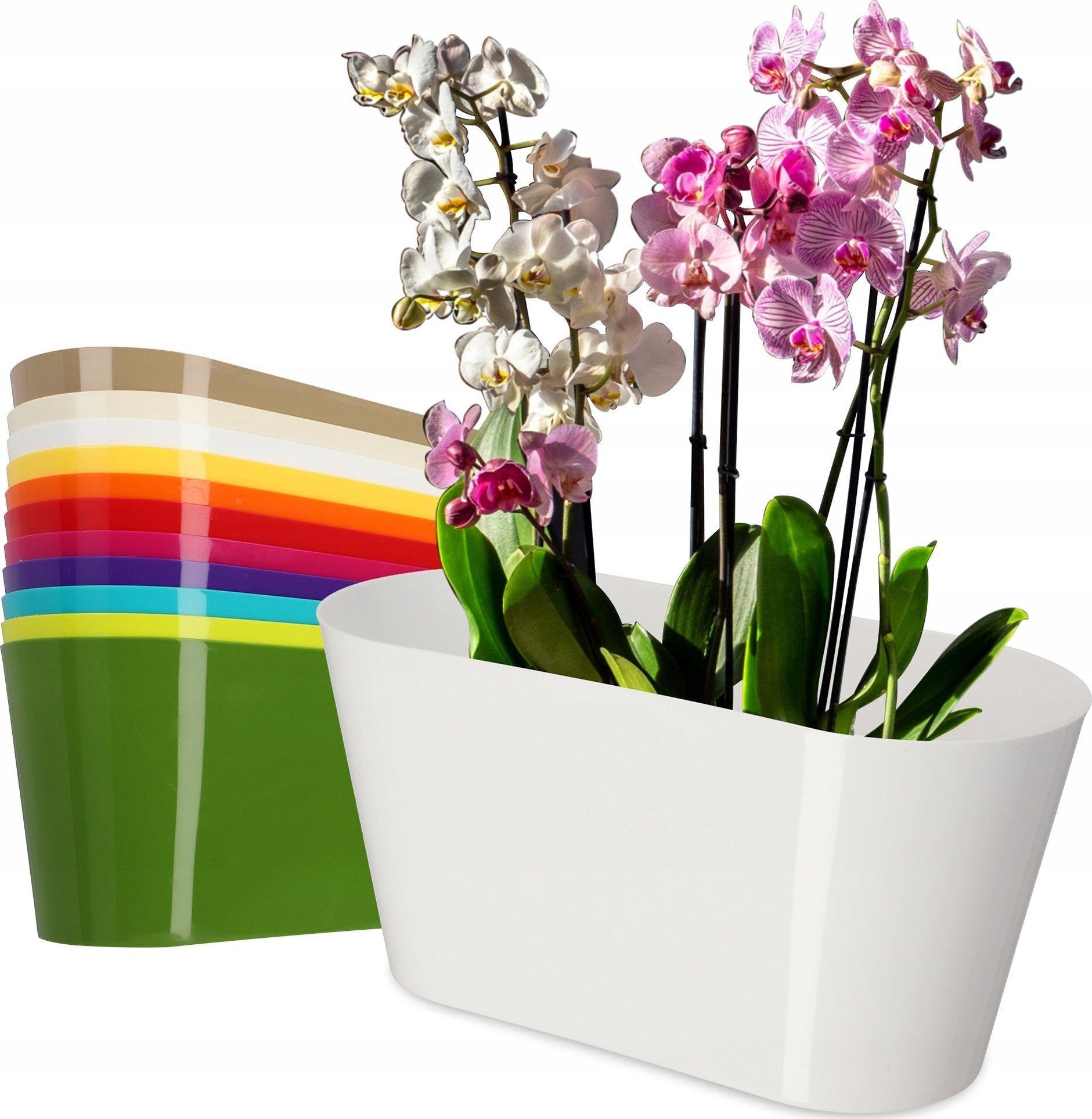 Kadax Doniczka Osłonka Na Kwiaty Rośliny Biała 27 cm