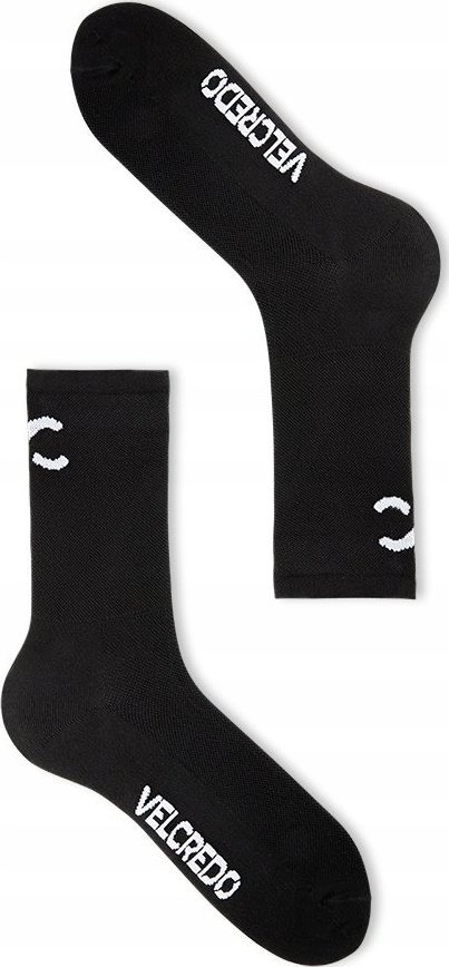 Velcredo Skarpetki kolarskie czarne szybkoschnące