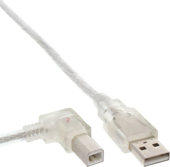 Kabel USB InLine USB-A - 0.3 m Przezroczysty (34516L)