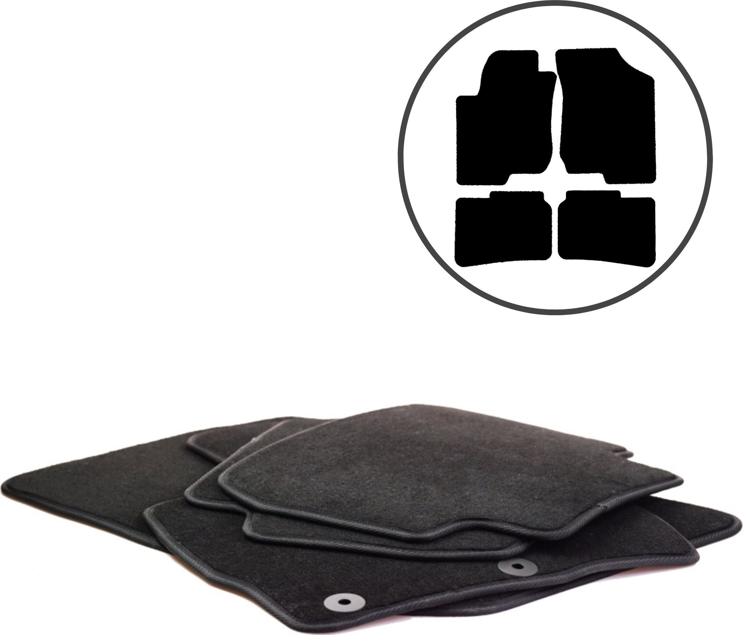 Dikel Dywaniki samochodowe welurowe 4szt. Hyundai i30 I