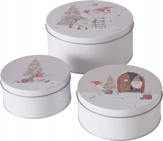 Boltze Zestaw trzech puszek do przechowywania FIETE, Ø 14-20 cm