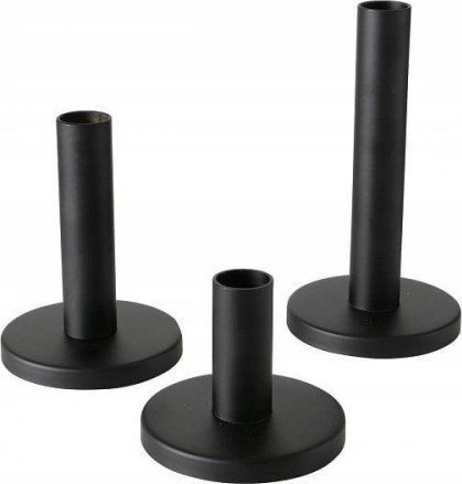 Boltze Świecznik na świece czarny 3 szt