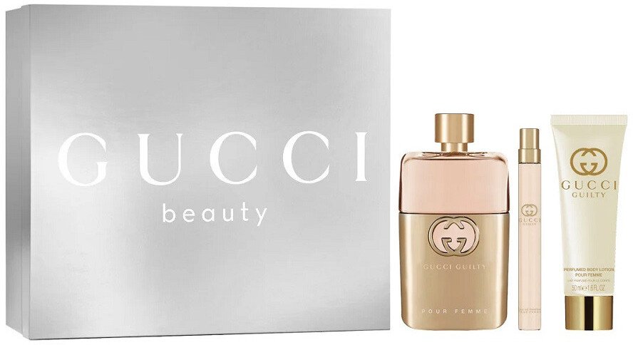 Gucci Guilty Pour Femme zestaw woda perfumowana spray 90ml + woda perfumowana spray 10ml + balsam do ciała 50ml