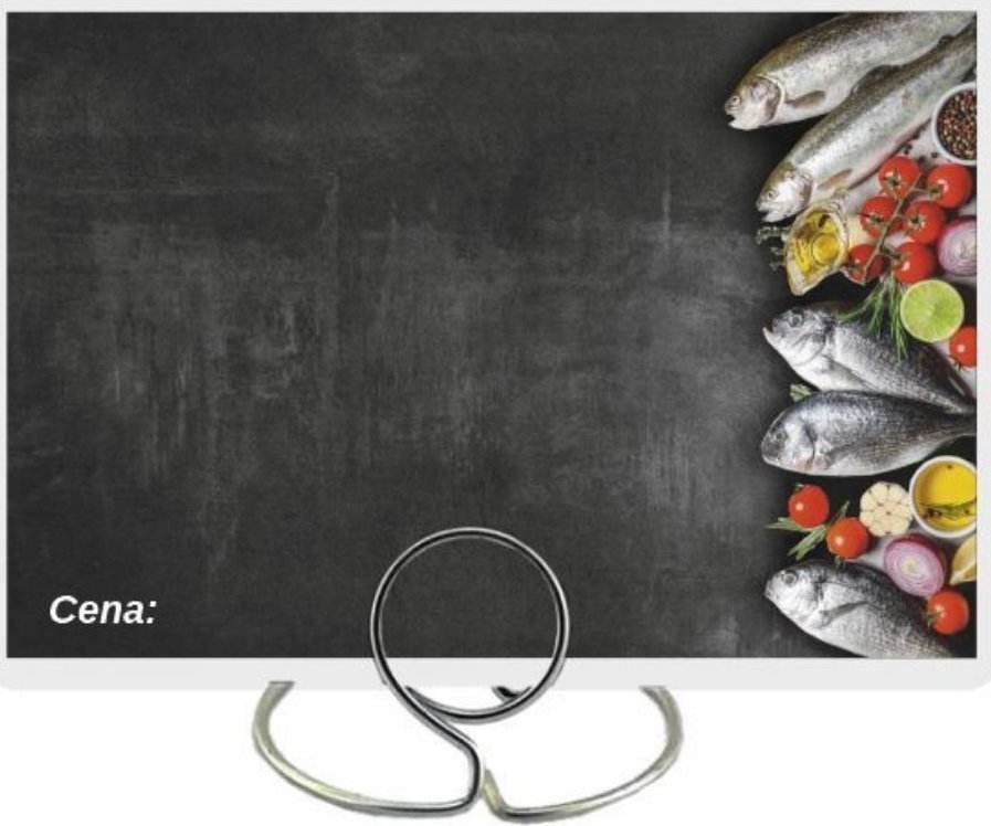 StudioCen Czarne cenówki laminowane na ryby - 50 szt.