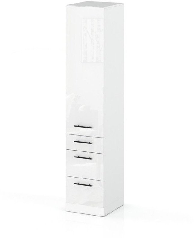 Słupek Kuchenny Stojący 40cm Szafka 3 Szuflady S40s3 Spremium Biały Połysk