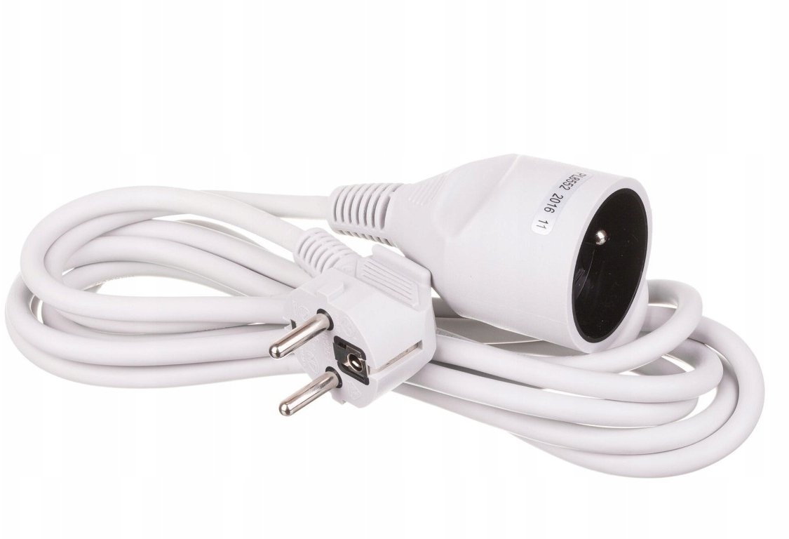 Düwi Przedłużacz 1-gniazdowy, 3m, 3x1,0mm OWA biały 28212