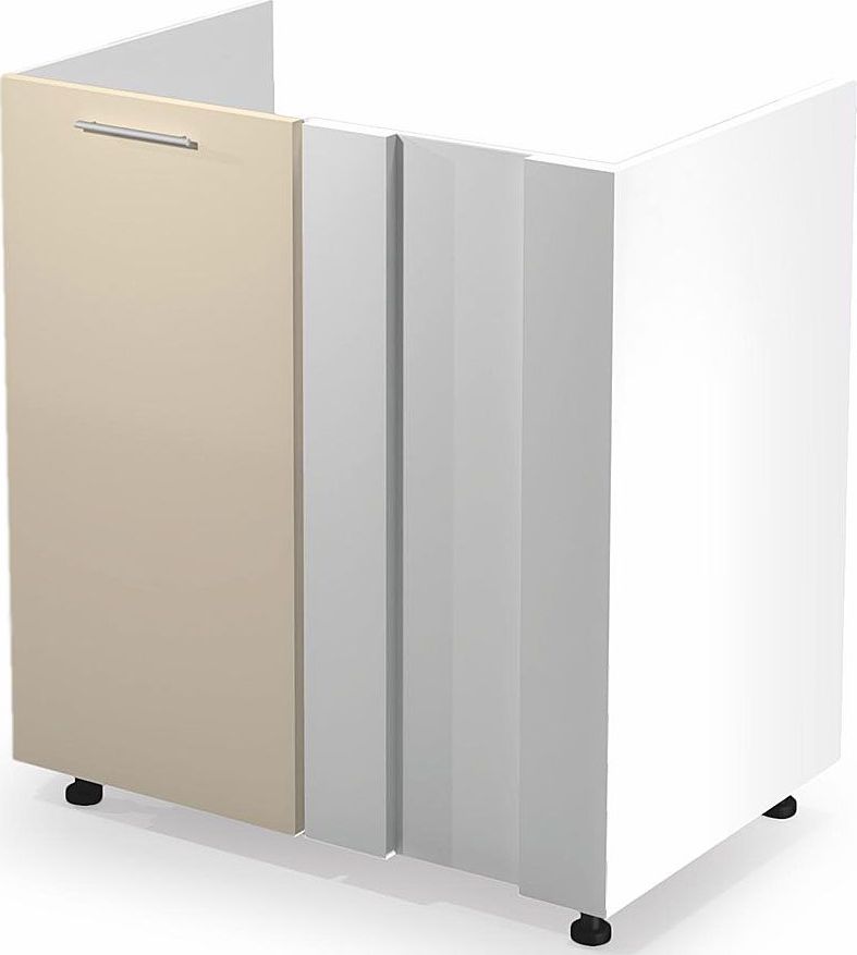 Elior Kuchenna narożna szafka zlewozmywakowa Limo 16X - jasny beż połysk