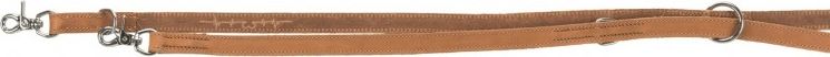Trixie Smycz regulowana Rustic Heartbeat z grubej skóry, M–L: 2.00 m/20 mm, brązowa