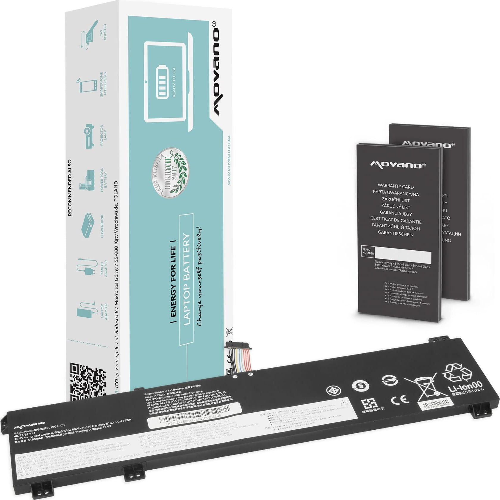 Bateria Movano do Lenovo Legion 5 17ARH05H, 7 15IMH05