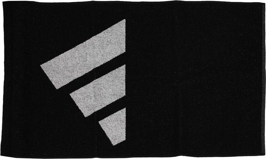 Adidas Ręcznik kąpielowy plażowy basenowy sportowy adidas 3BAR S czarno-biały IU1290 100x50 cm