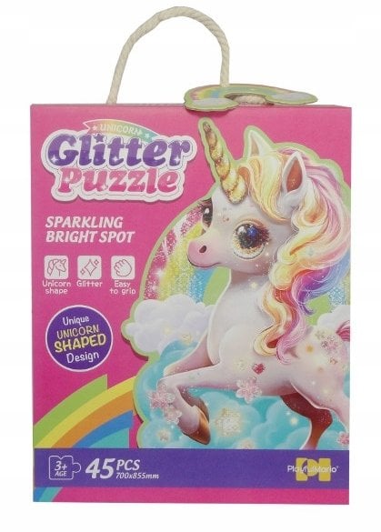 Puzzle 45 elementów z brokatem