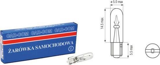 Carcommerce ŻARÓWKA 24V 1.2W CAŁOSZKLANA