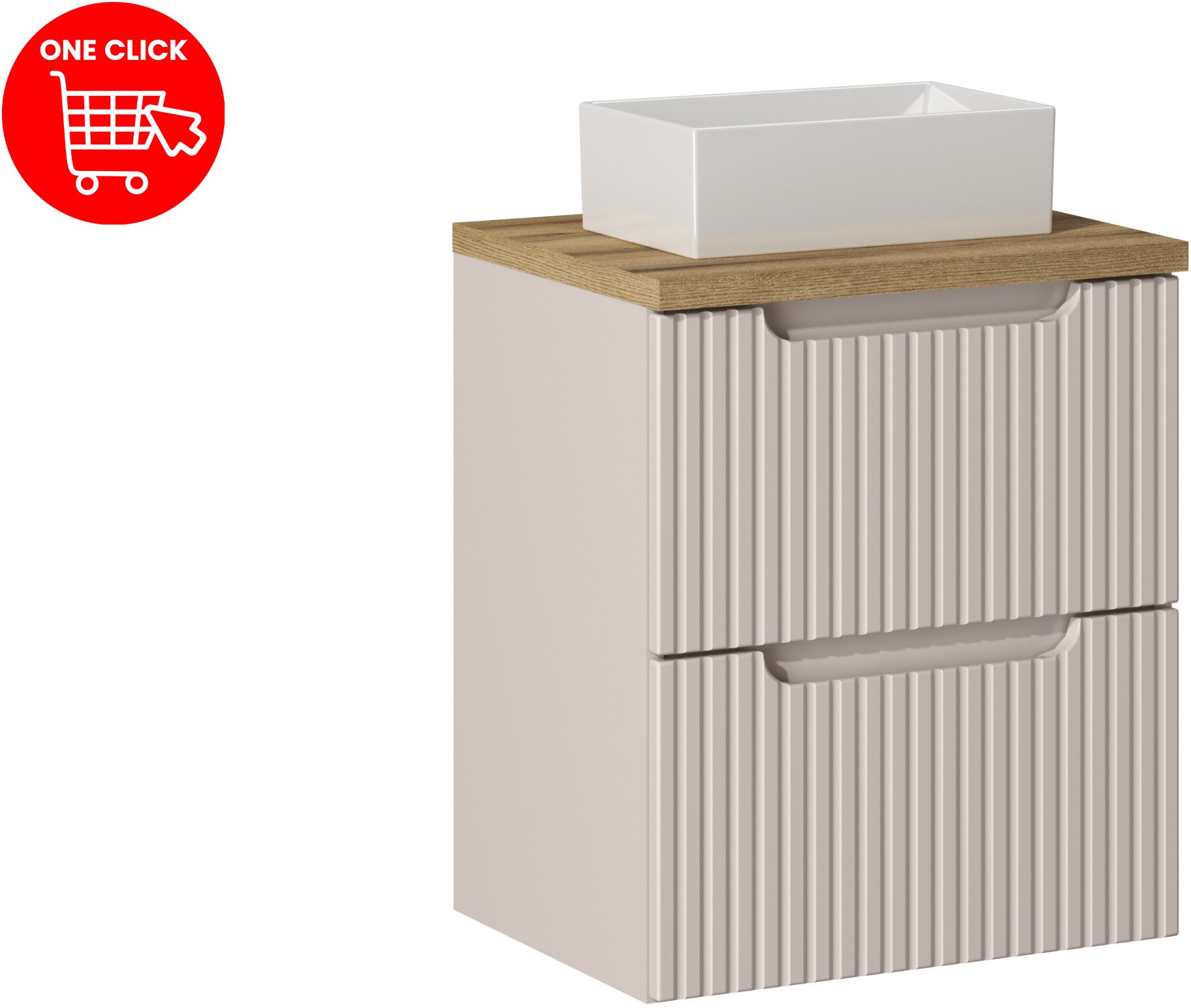 Zestaw meblowy 50cm z blatem i umywalką nablatową Gaja