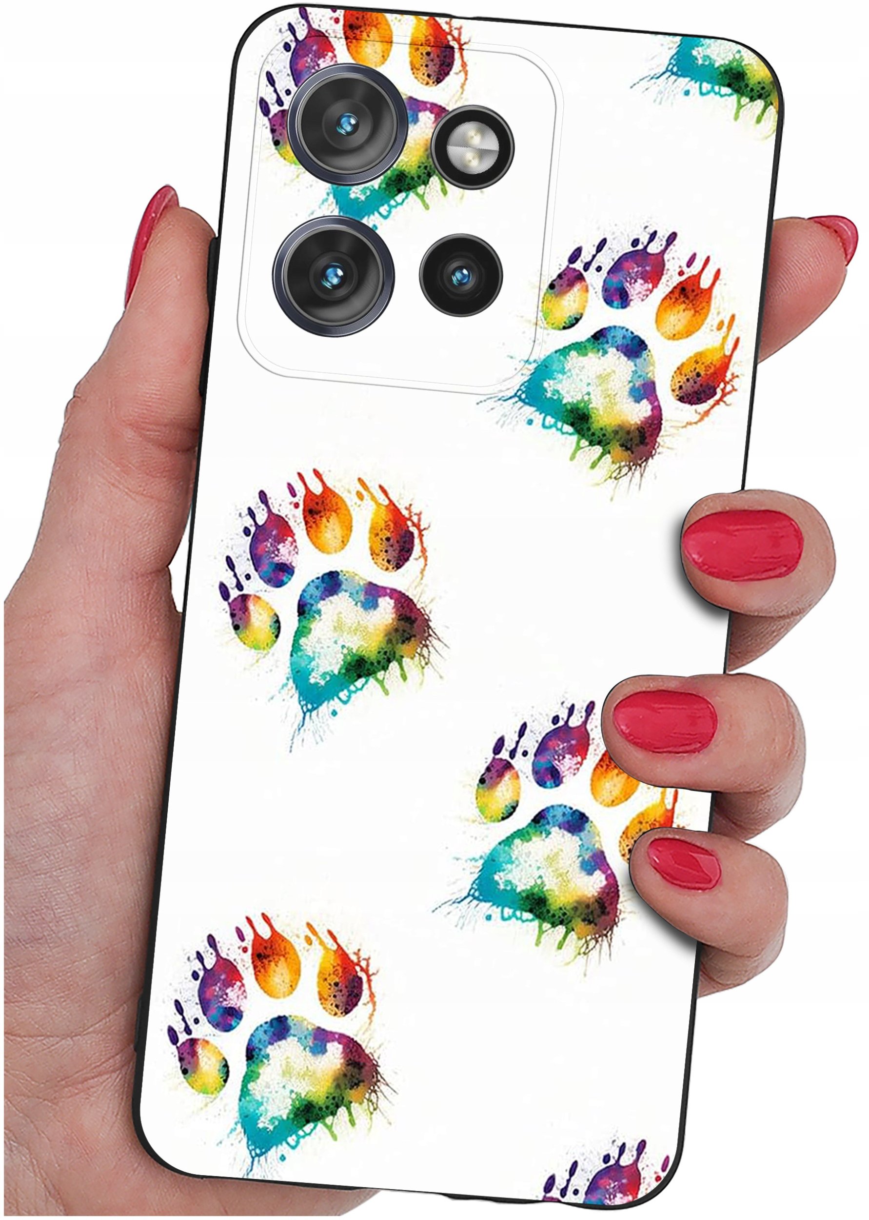 Etui do Motorola Moto EDGE 50 Neo WZORY |SILIKONOWE MATT CASE + SZKŁO 9H