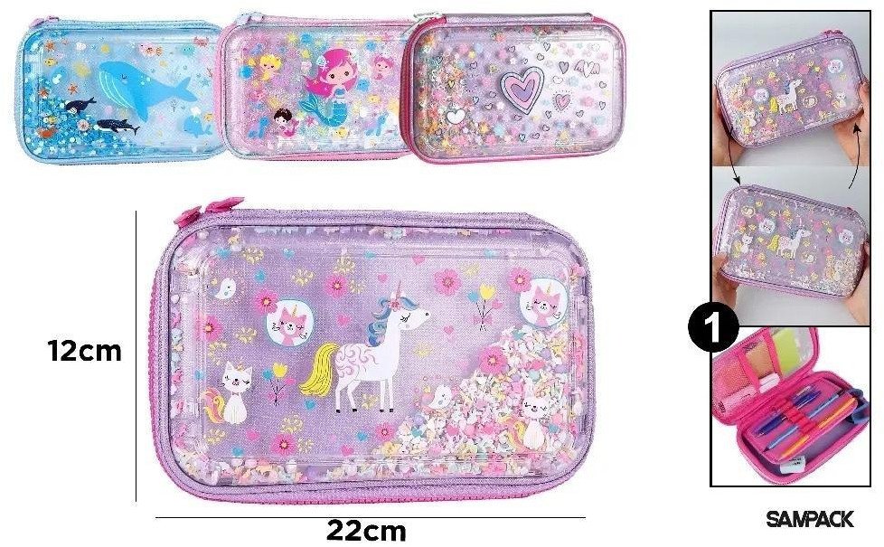 Piórnik szkolny z klapką MIX