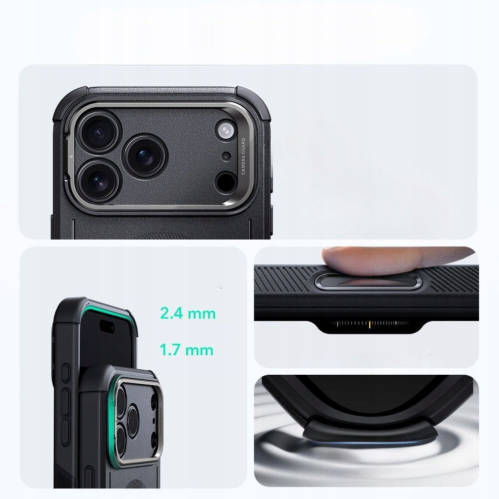 Etui ESR Cyber Kickstand MagSafe do Apple iPhone 17 Pro Max Black