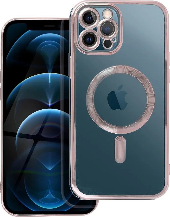 Braders Etui Futerał Electro Mag Cover do iPhone 12 Pro Max złoty róż