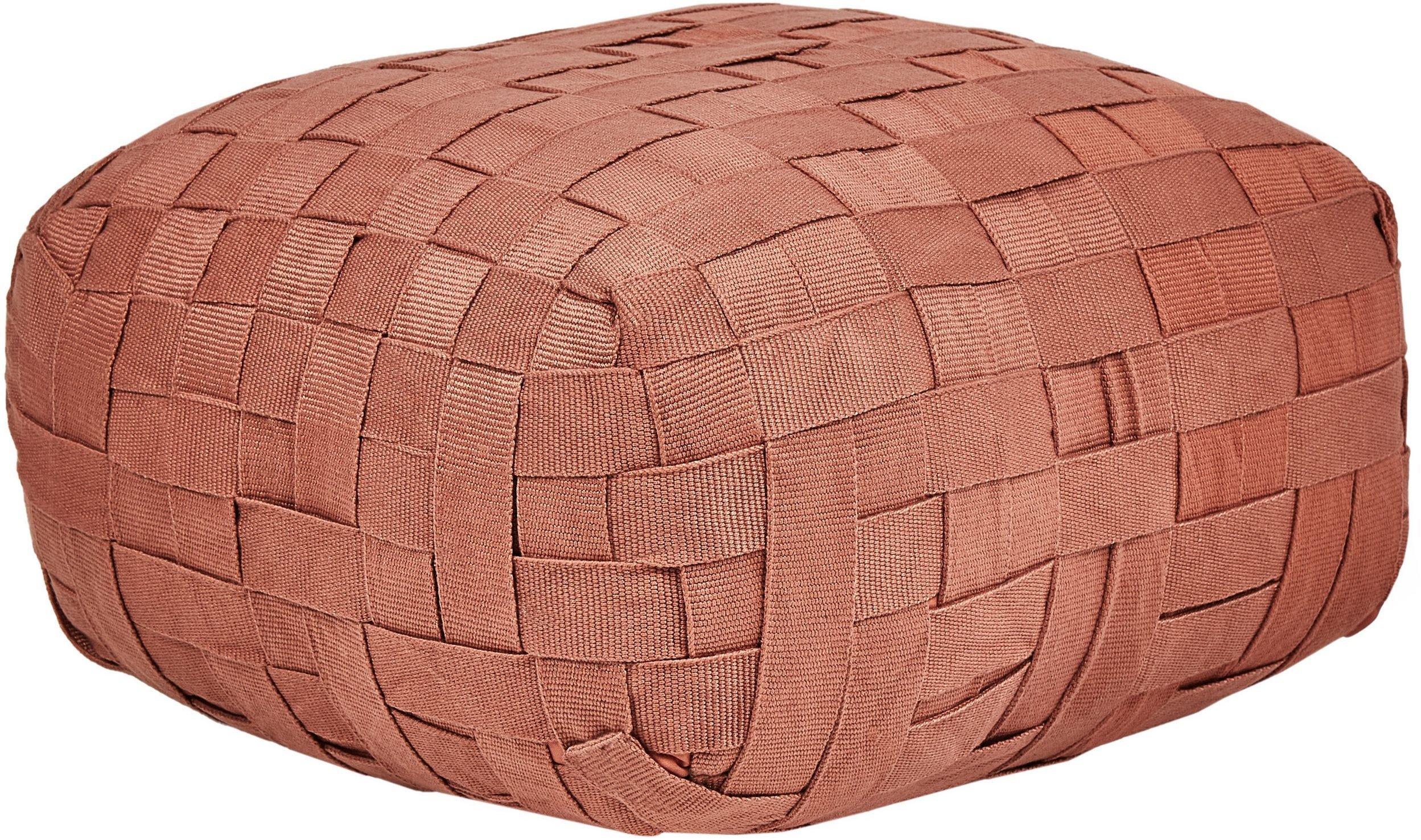 Beliani Puf ogrodowy 50 x 50 cm jasnoczerwony BODLA