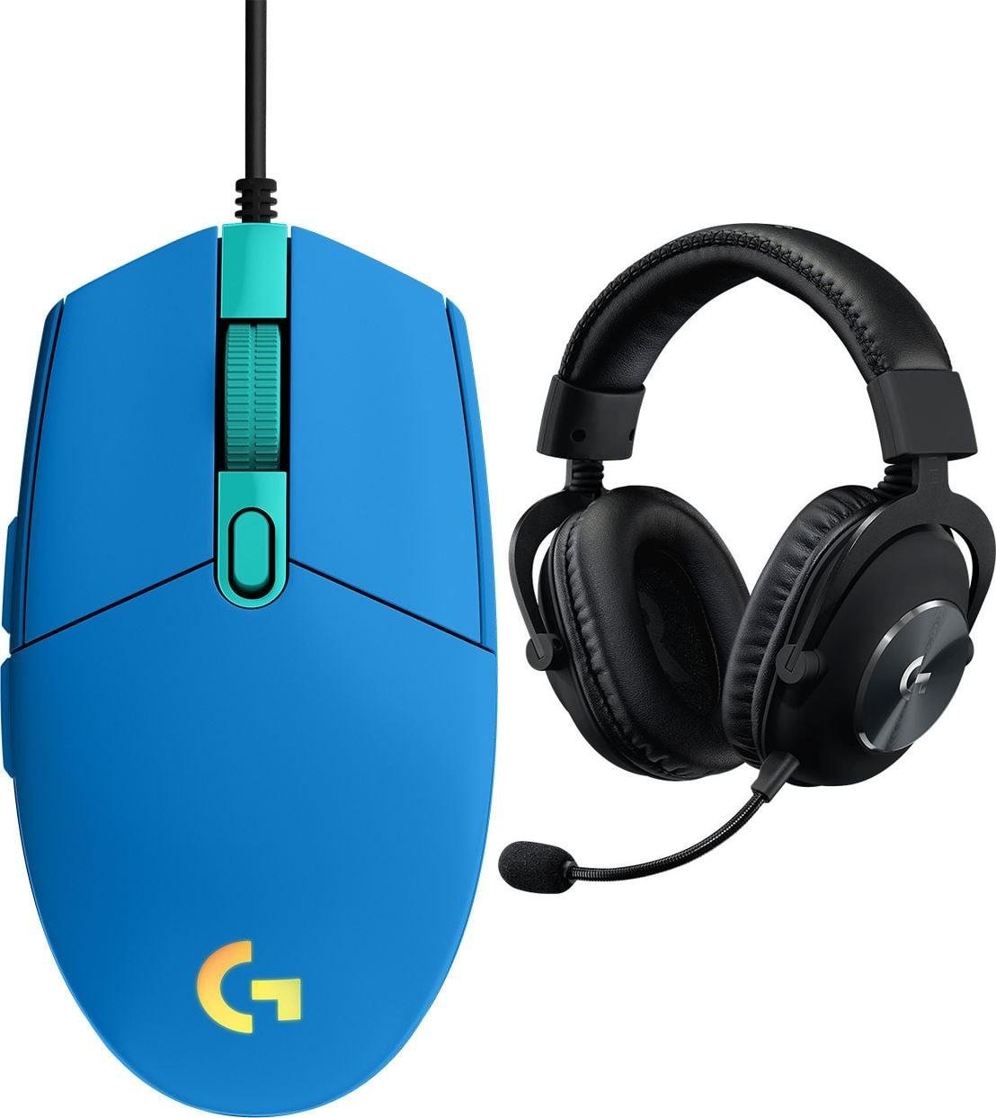 Mysz Logitech G102 Lightsync (910-005801) + G Pro X Czarne (981-000818)