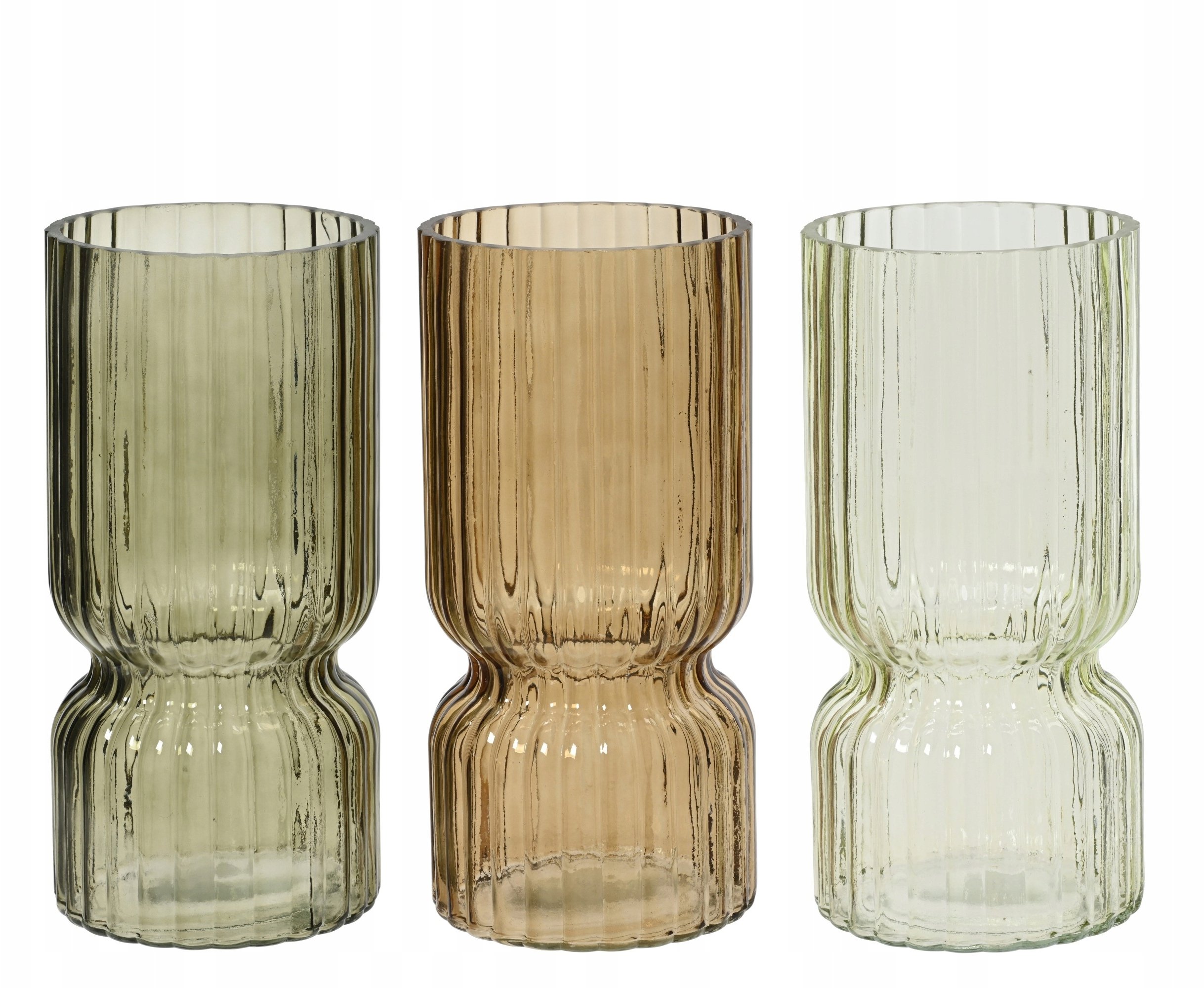 Wazon szklany przezroczysty ryflowany 11x23cm 1szt