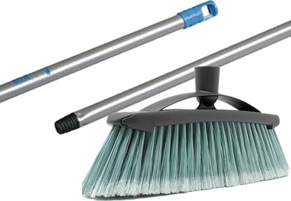 Vileda Zestaw Miotła Eco miękka 30 cm + Kij do szczotki z gwintem