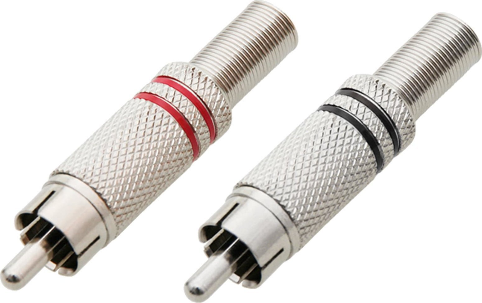 1031# Wtyk rca metal (czarny+czerwony)