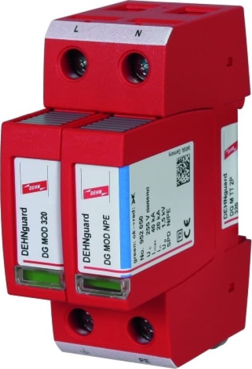 Dehn Ogranicznik przepięć C Typ 2 2P 20kA 1,5kA DEHNguard M TT 2P 275 952110