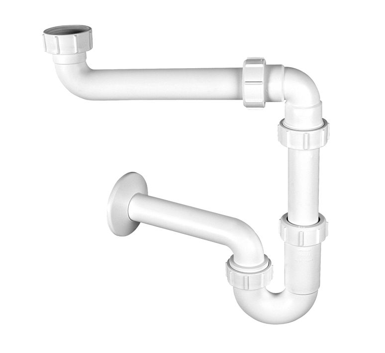 Syfon McAlpine rurowy 5/4" DN32 z przedłużką biały (HC4PF-32SPS)