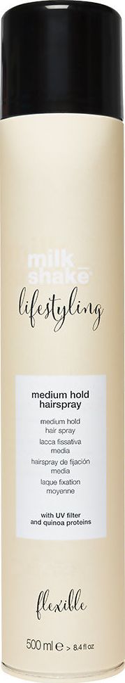 Milk Shake Vidutinės fiksacijos plaukų lakas Milk Shake Lifestyling Medium Hold 500 ml